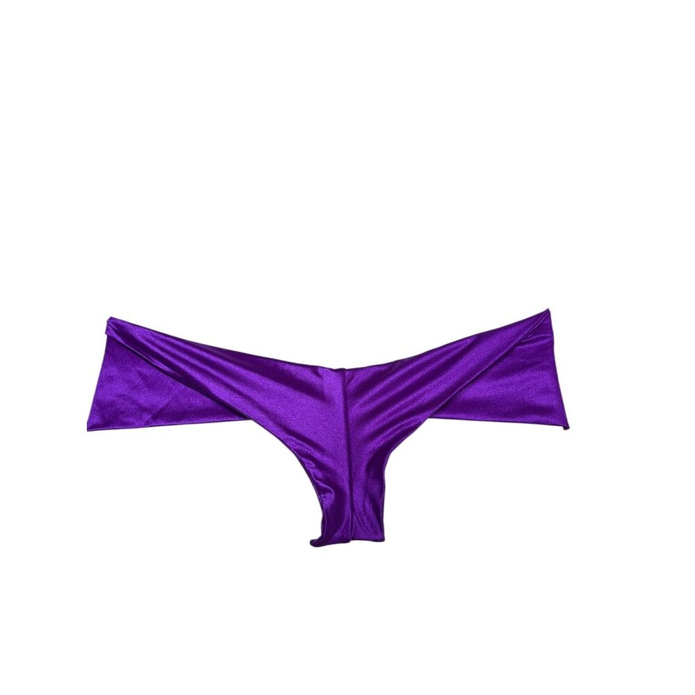BodyZone Bundle Metallic Super Micro Shorts Shiny Spandex One Size Blue & Purple - Picture 15 of 15